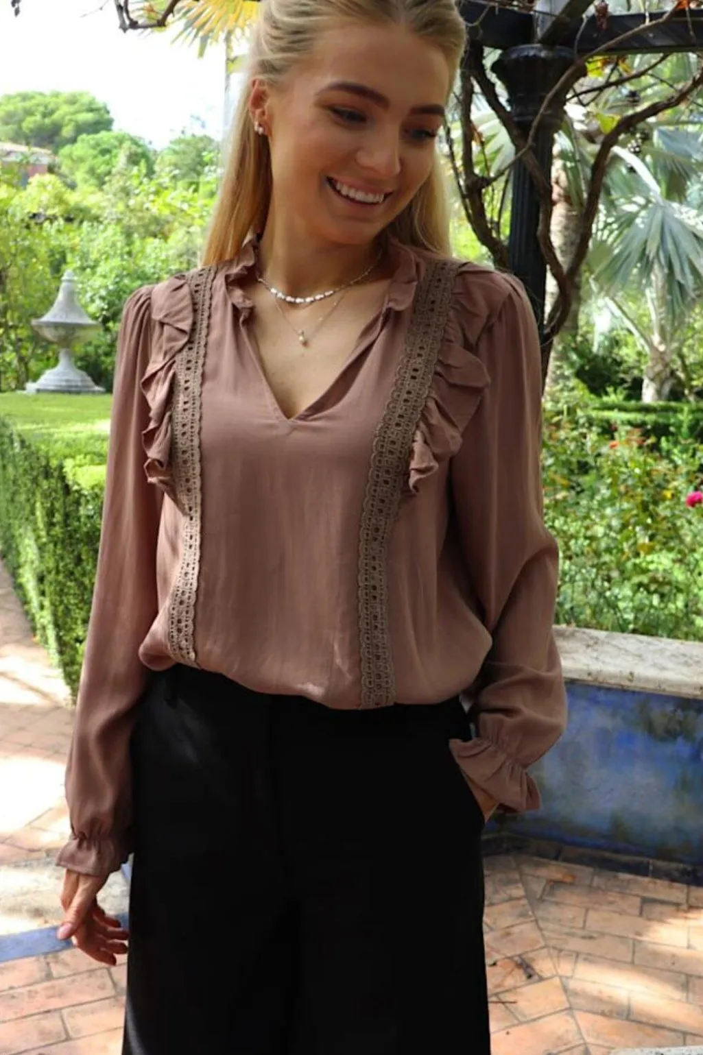 Ltlaura Ls Blouse 22360