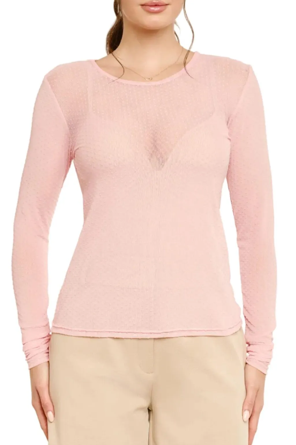 Ltmesh Ls Tshirt, Dot 22069