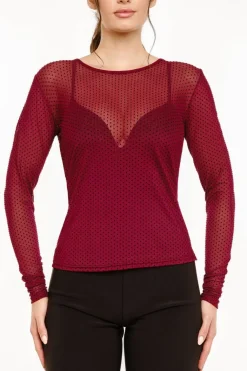 Ltmesh Ls Tshirt, Dot 22069