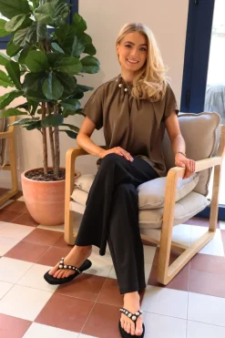Ltpip Ss Pearl Blouse 22379