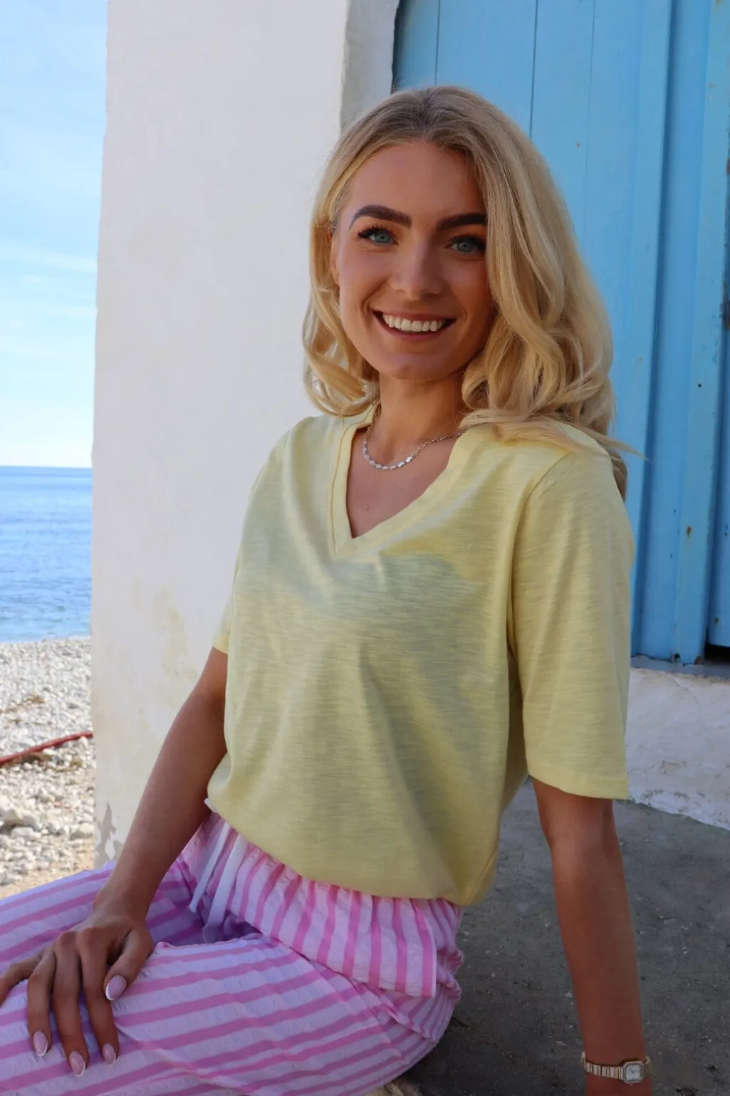 Ltulla Ss Vneck Tshirt 21675
