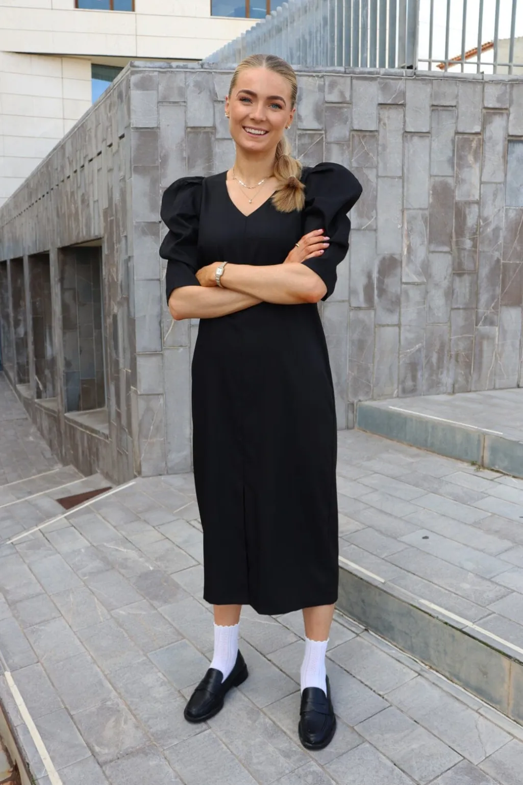 Ltwinnie Vneck Dress 22319