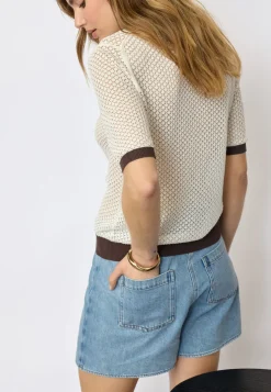 Luecc Pointelle Ss Cardigan 42028