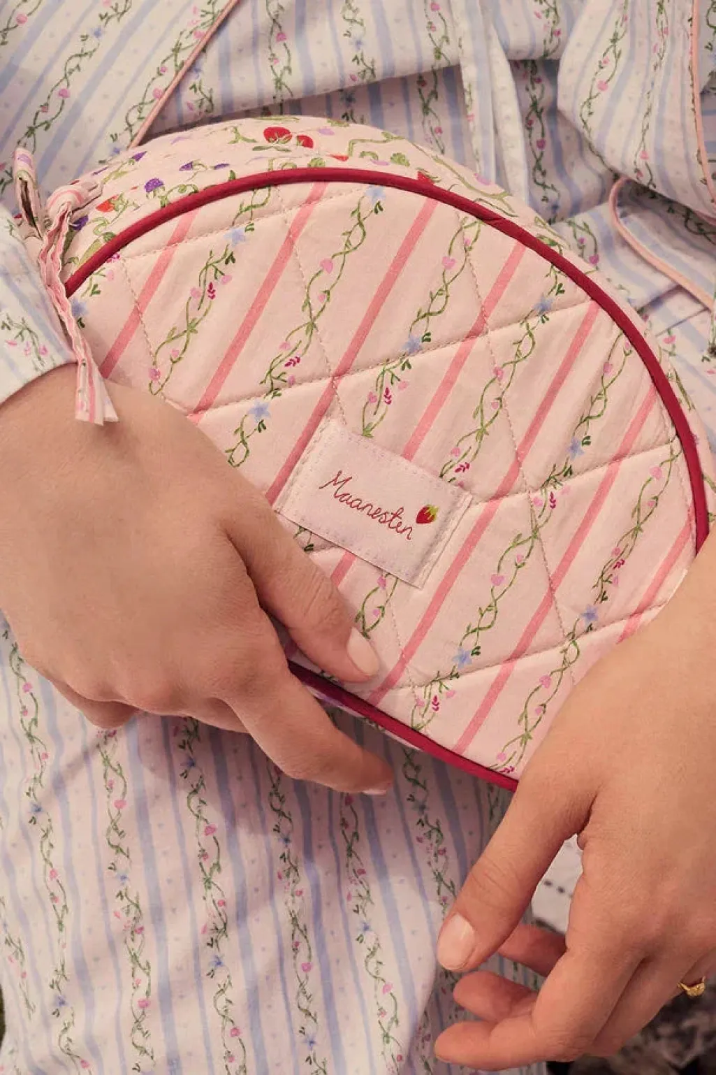 Msmakeup Bag Medium Summer Stripes Peach