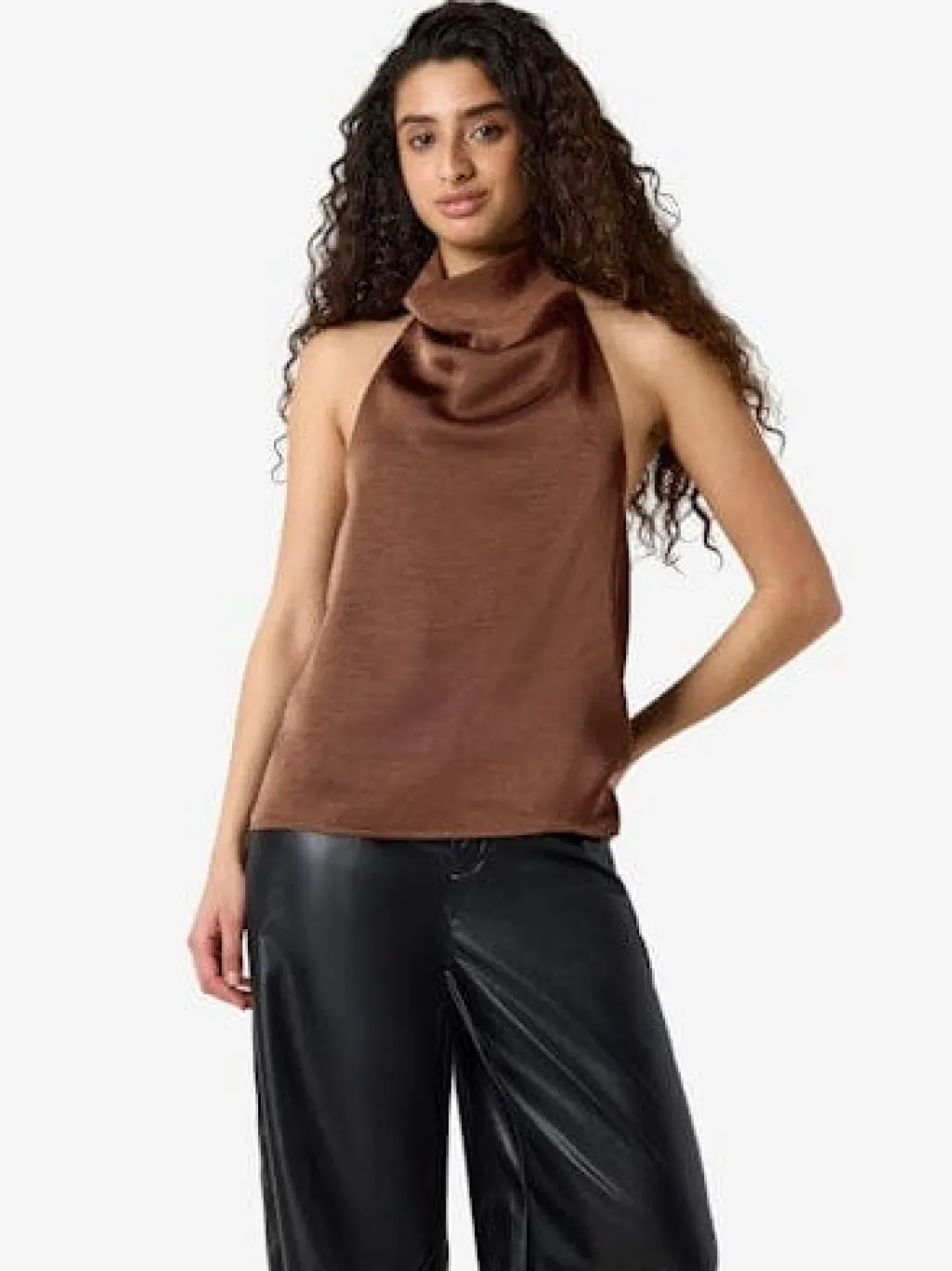 Nmbrisa Highneck Satin Top Tnt/17