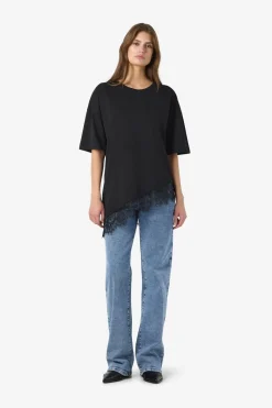 Nmeasy Lace Detail S/S T-Shirt