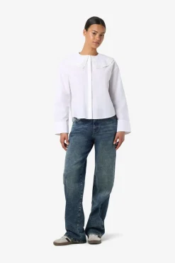 Nmeliza L/S Embr Collar Shirt