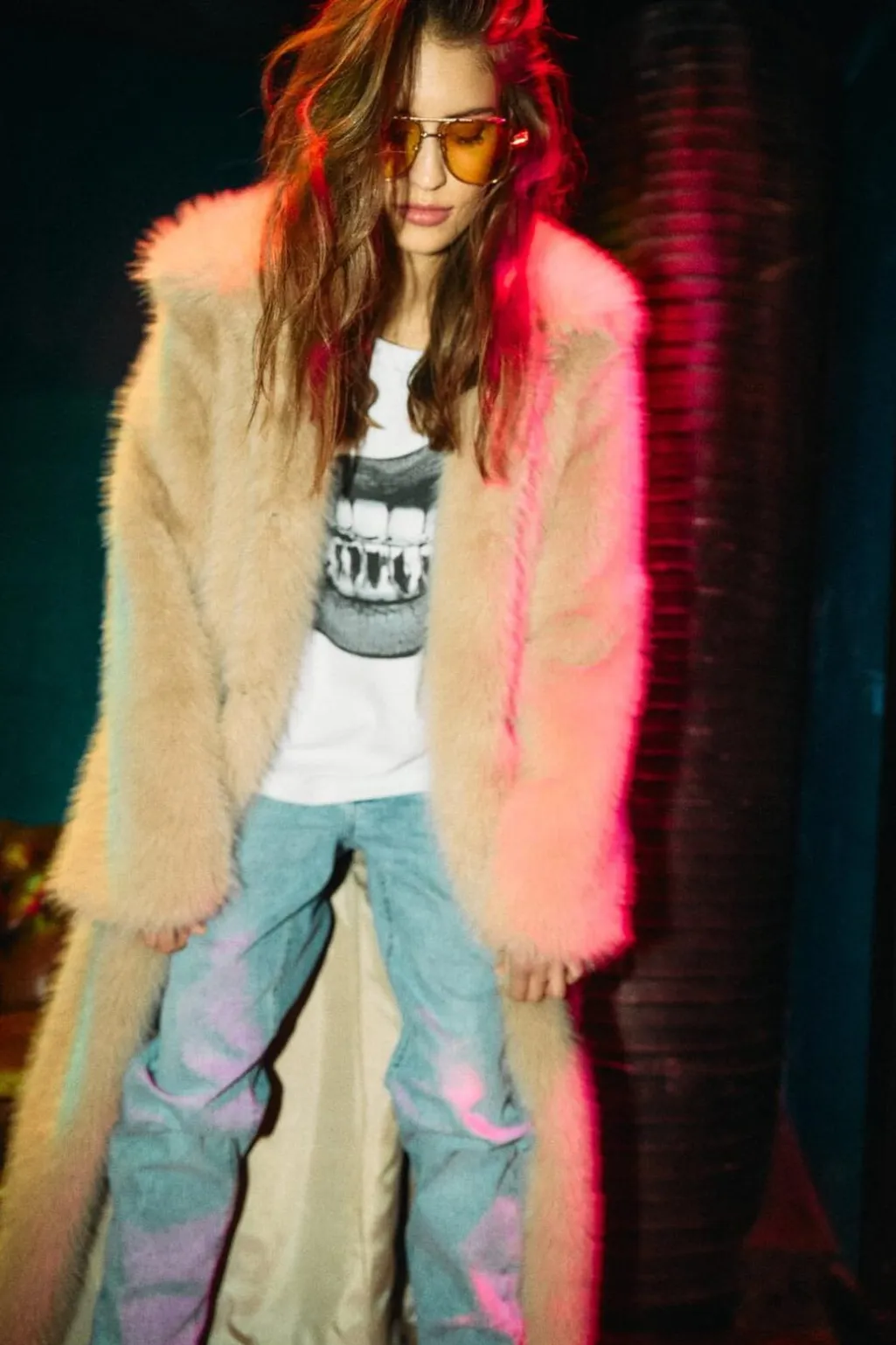 Nmevie Fur X-Long Coat