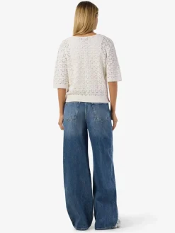 Nmlaika S/S Tie Knit Top Fwd