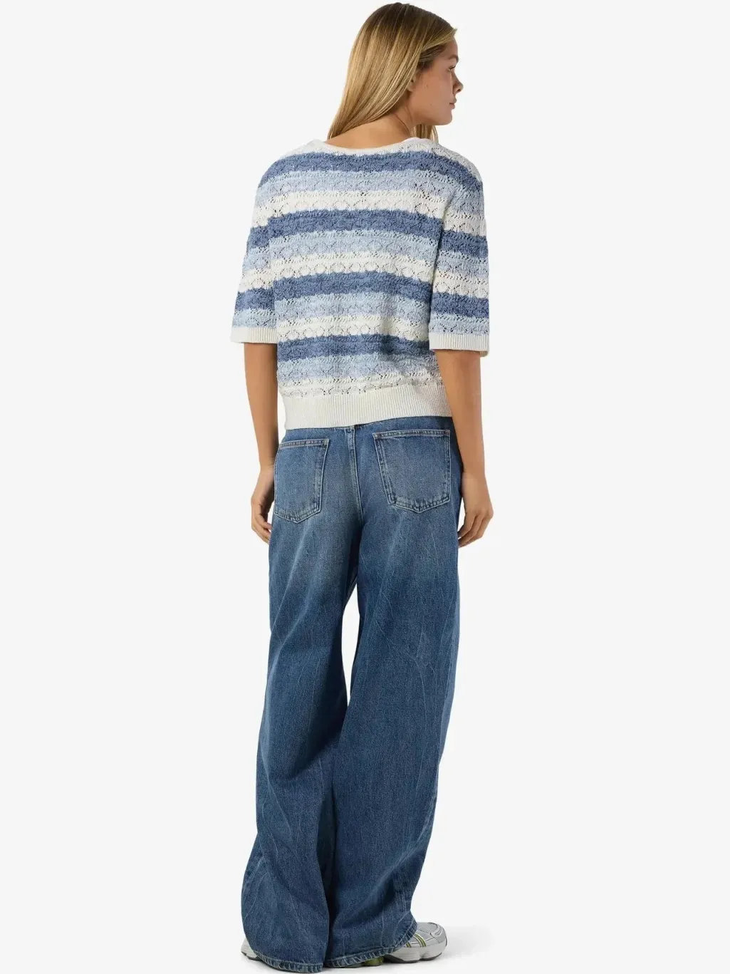 Nmlaika S/S Tie Knit Top Fwd