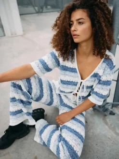 Nmlaika S/S Tie Knit Top Fwd