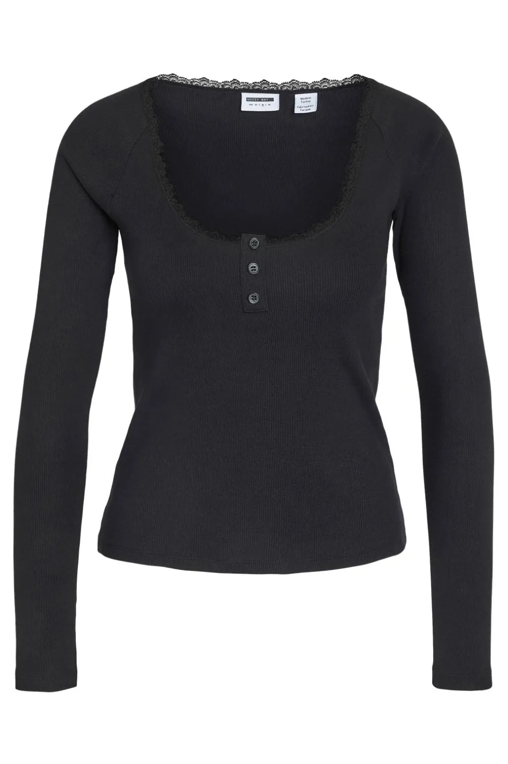 Nmmaya L/S Lace Henley Top