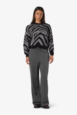 Nmmiel Nw Pinstripe Wide Pants Fwd