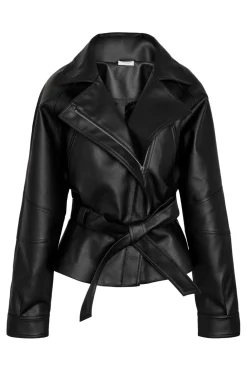 Nmpaula Waisted Pu Jacket /Tnt9
