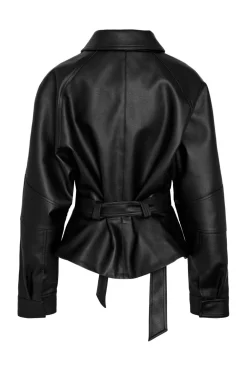 Nmpaula Waisted Pu Jacket /Tnt9
