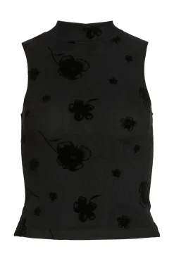Nmriley Highneck Mesh Flock Top