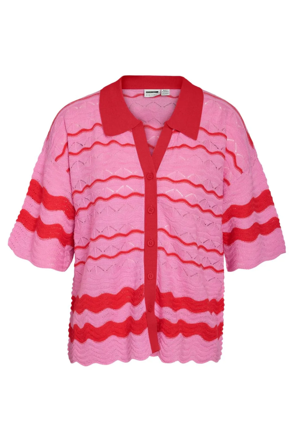 Nmsadie S/S Polo Knit Cardigan