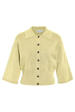 Nmshyla 3/4 Sleeve Knit Polo Cardigan