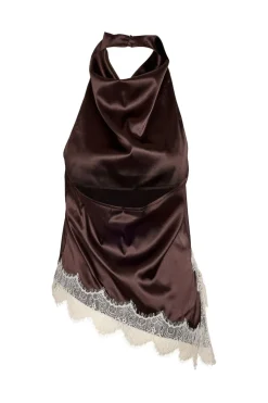 Nmsofie Halterneck Assym Satin Top