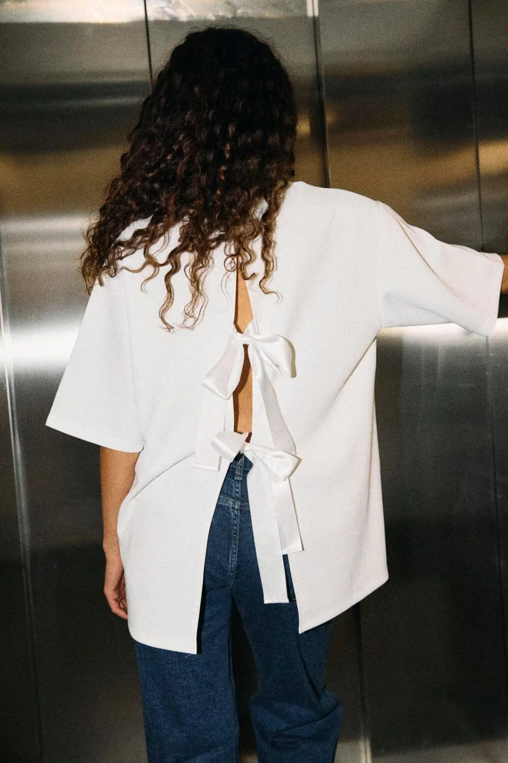 Nmtara S/S Oversize Bow T-Shirt