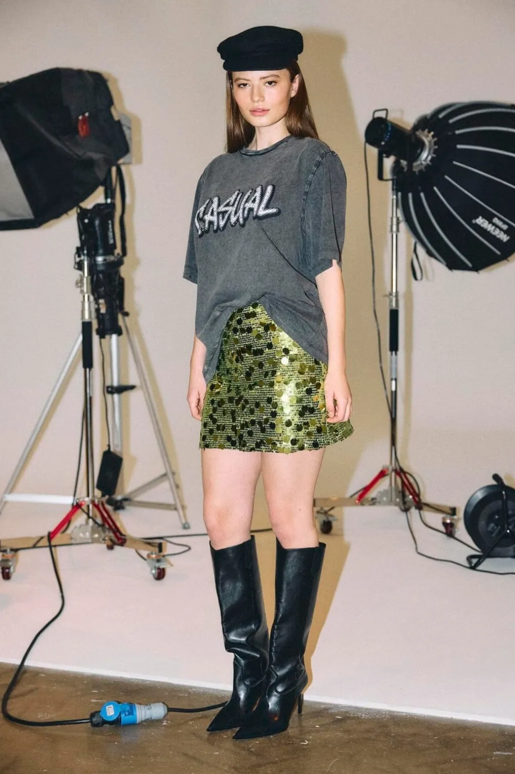 Nmtaylor Short Sequin Skirt