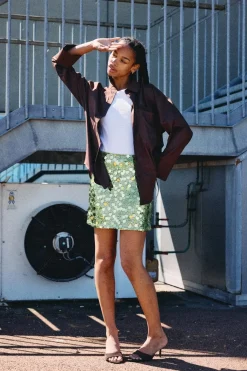 Nmtaylor Short Sequin Skirt