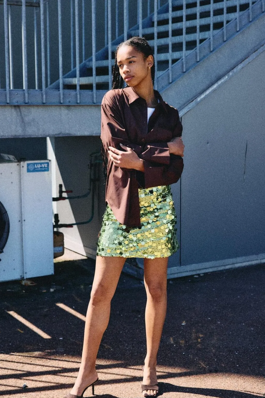 Nmtaylor Short Sequin Skirt