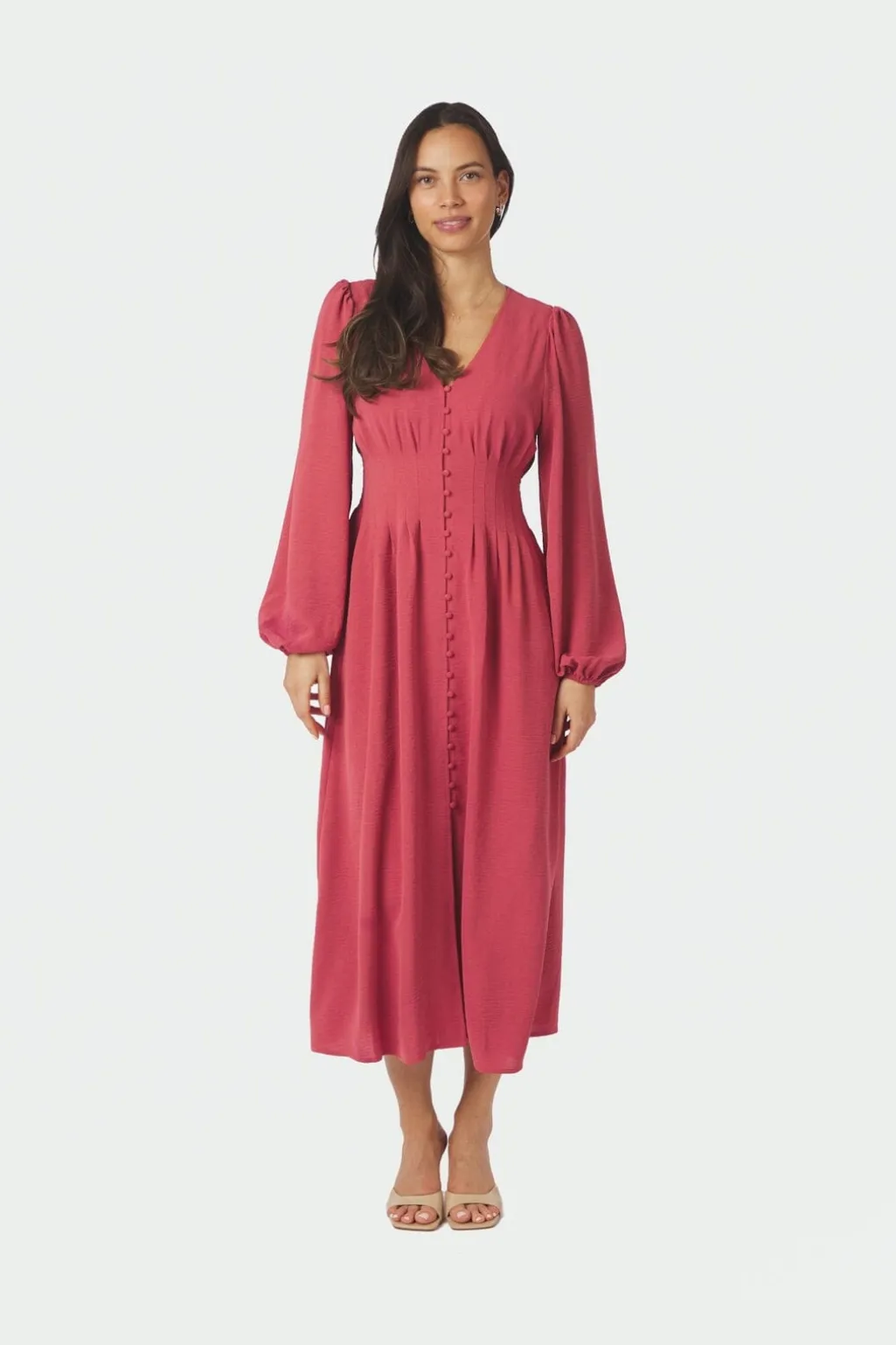 Nnannelie Solid Crepe Dress 169135