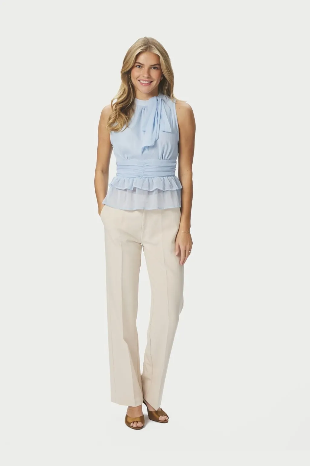 Nnansol Solid Chiffon Top 166671