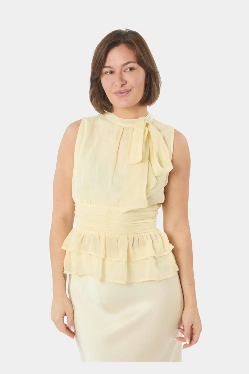 Nnansol Solid Chiffon Top 166671