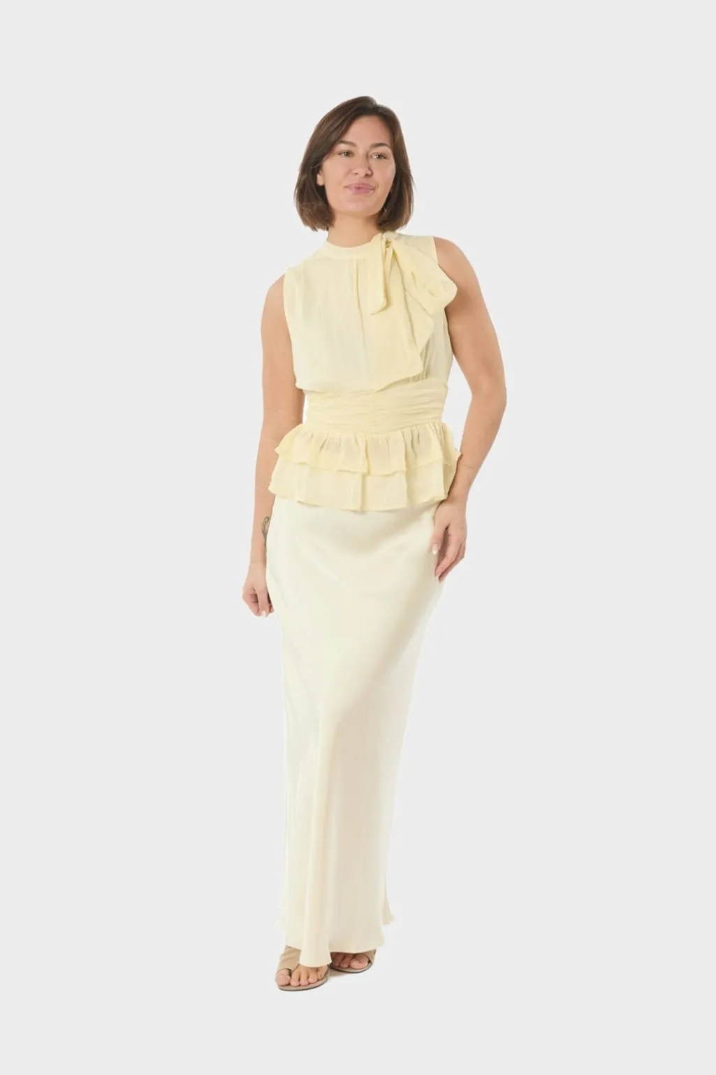Nnansol Solid Chiffon Top 166671