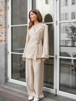 Nncarmia Melange Tie Blazer 168227
