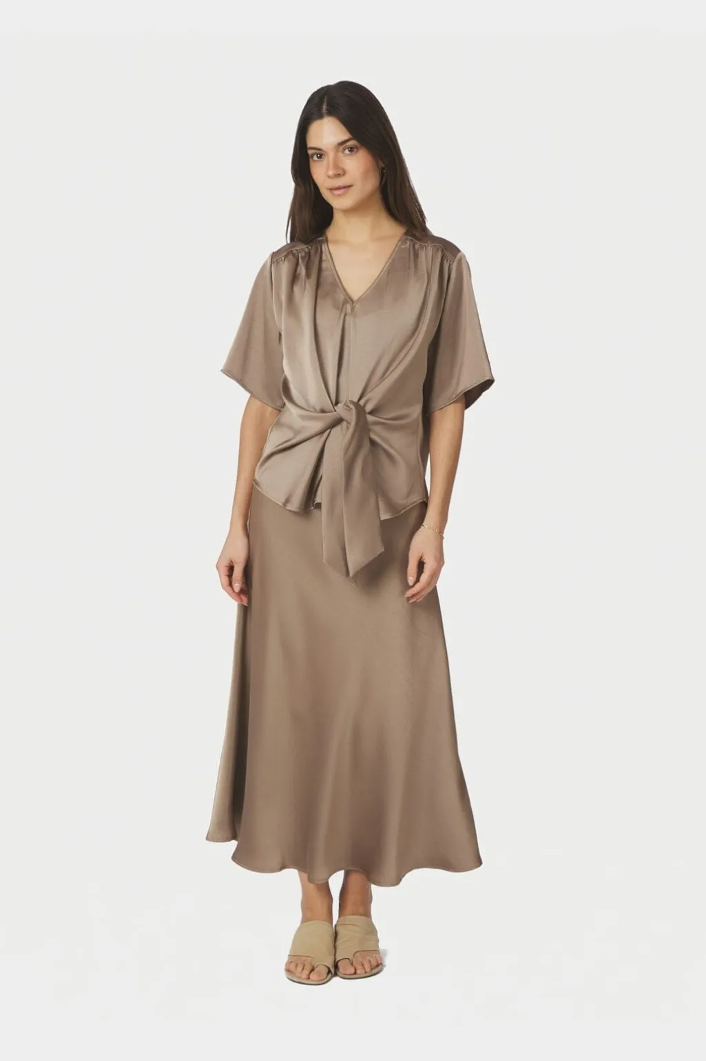 Nncasadia Heavy Sateen Blouse 165695