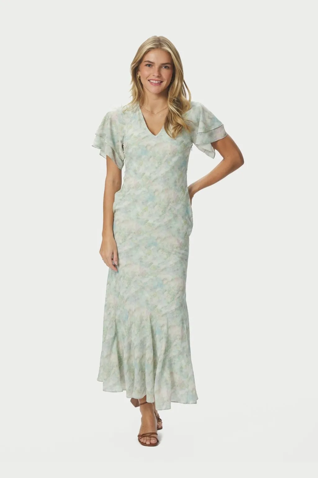 Nncelesse Print Chiffon Dress 167704