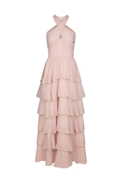 Nncleoni Solid Chiffon Dress 167394