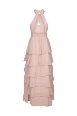 Nncleoni Solid Chiffon Dress 167394