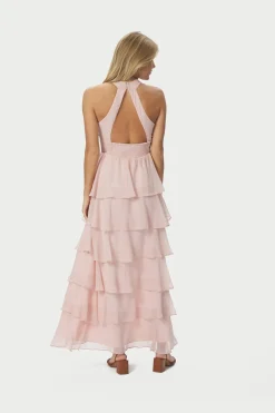 Nncleoni Solid Chiffon Dress 167394