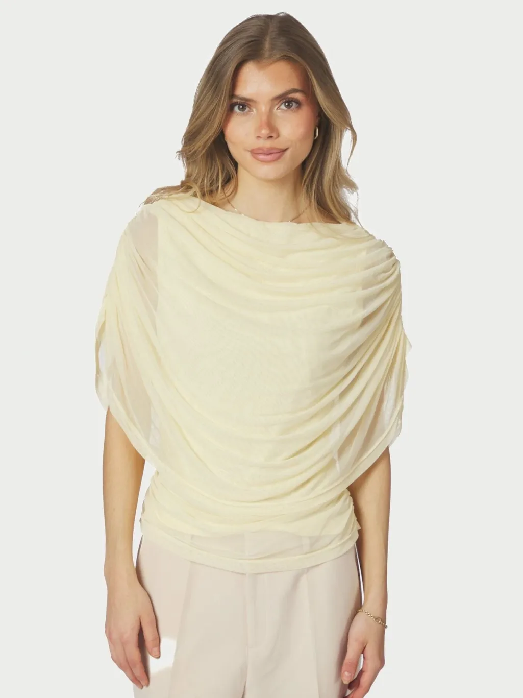 Nncottuna Drapy Mesh Top 167205