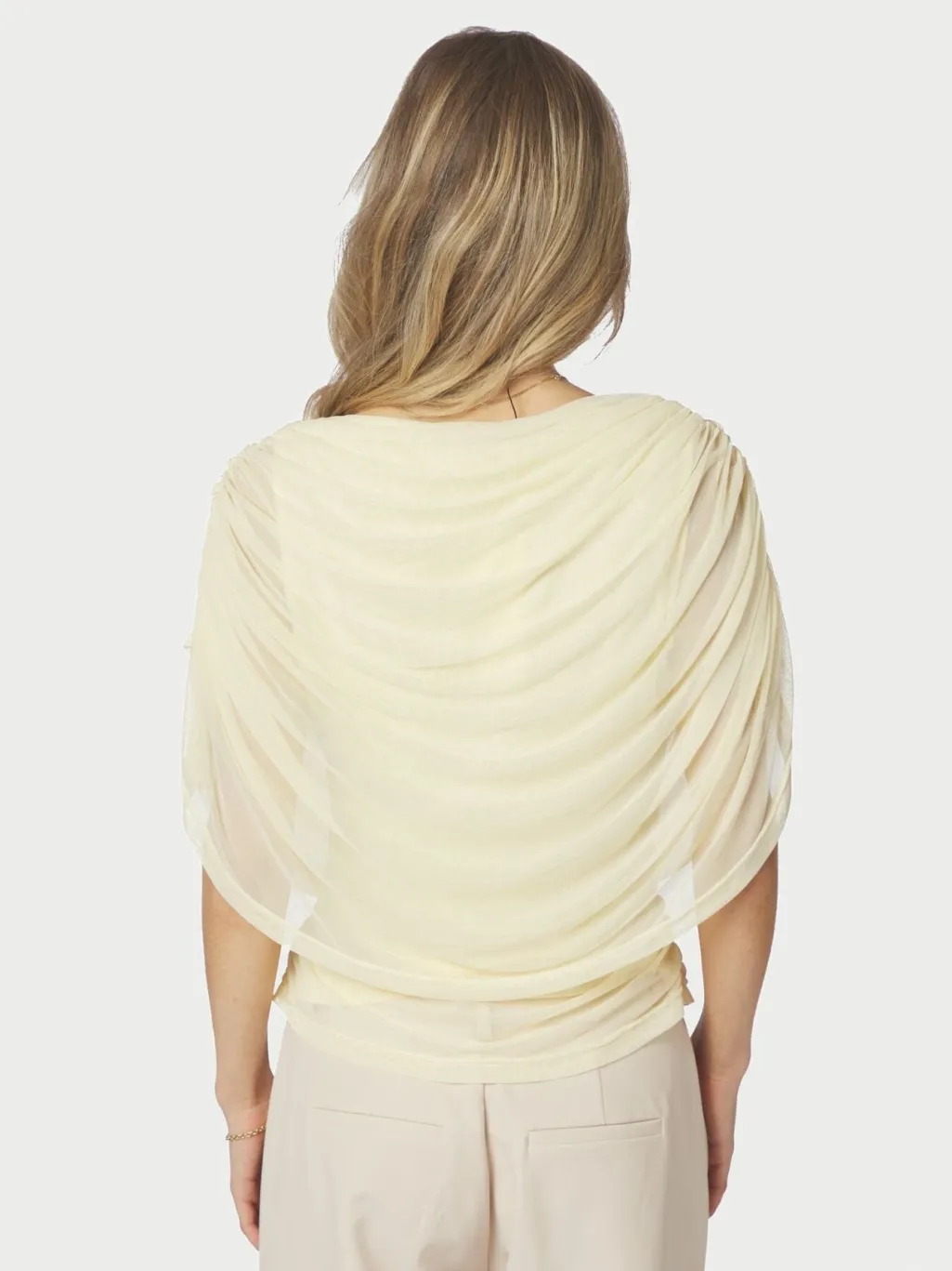 Nncottuna Drapy Mesh Top 167205