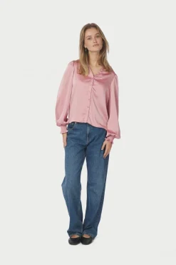 Nndelsie Drapy Sateen Blouse 167479