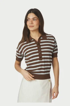 Nnemira Knit Polo Top 168576