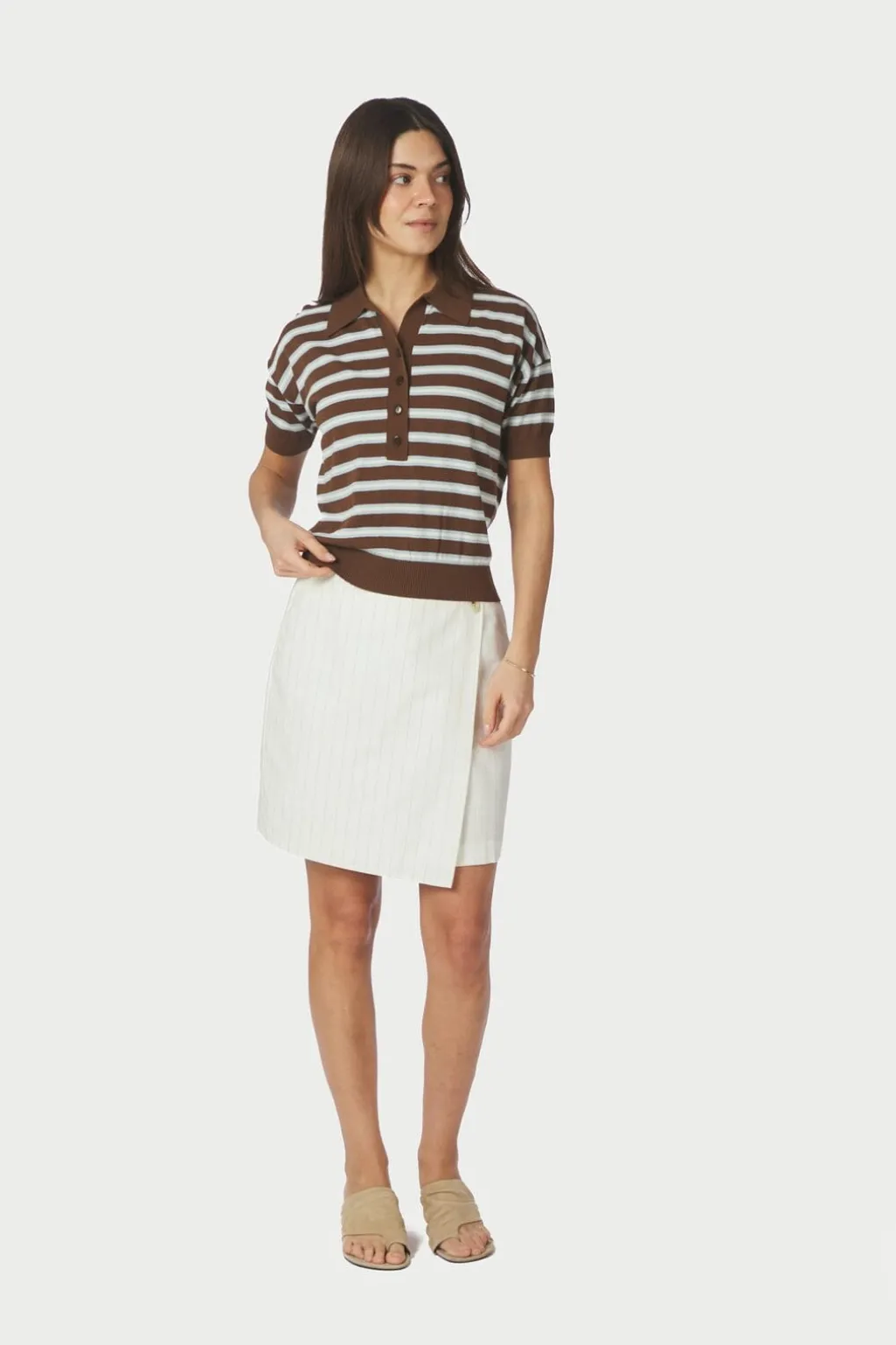 Nnemira Knit Polo Top 168576