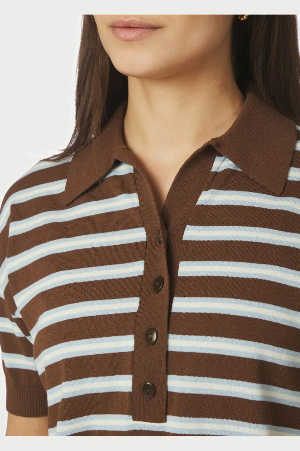Nnemira Knit Polo Top 168576