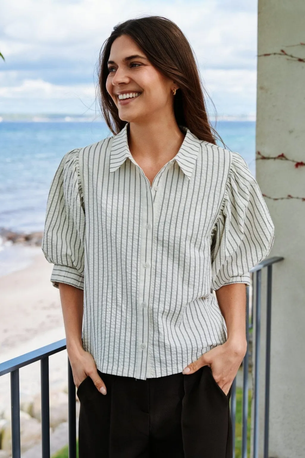 Nnetta Slim Stripe Shirt 168663