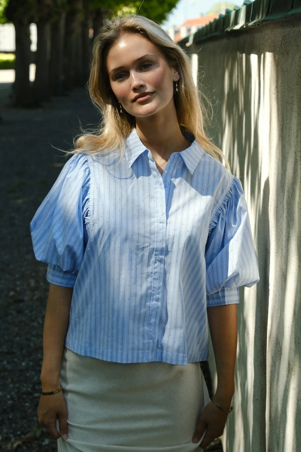 Nnetta Stripe Stone Shirt 168625