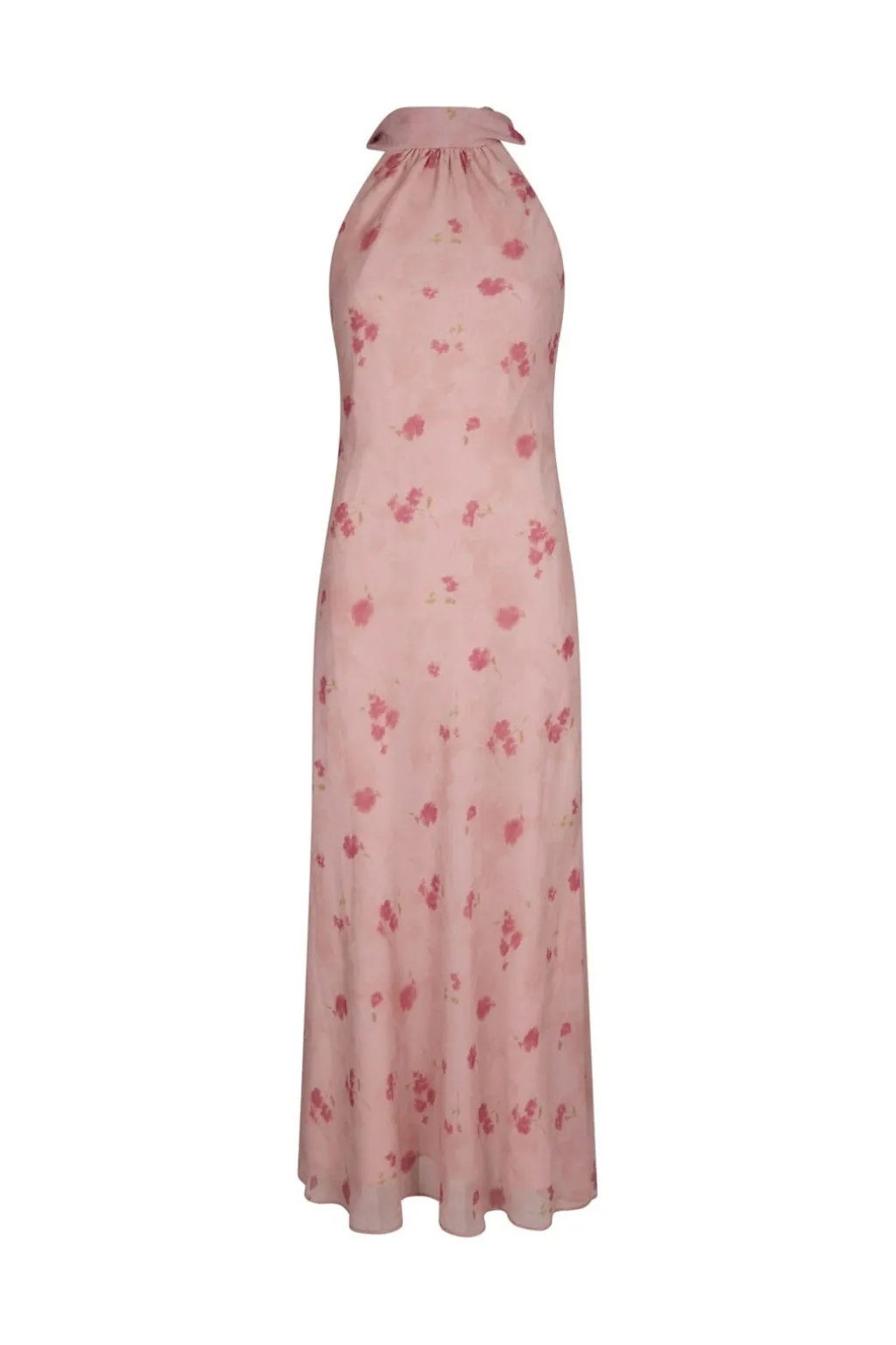 Nnfiona Blurred Flower Halter Neck Dress 167918