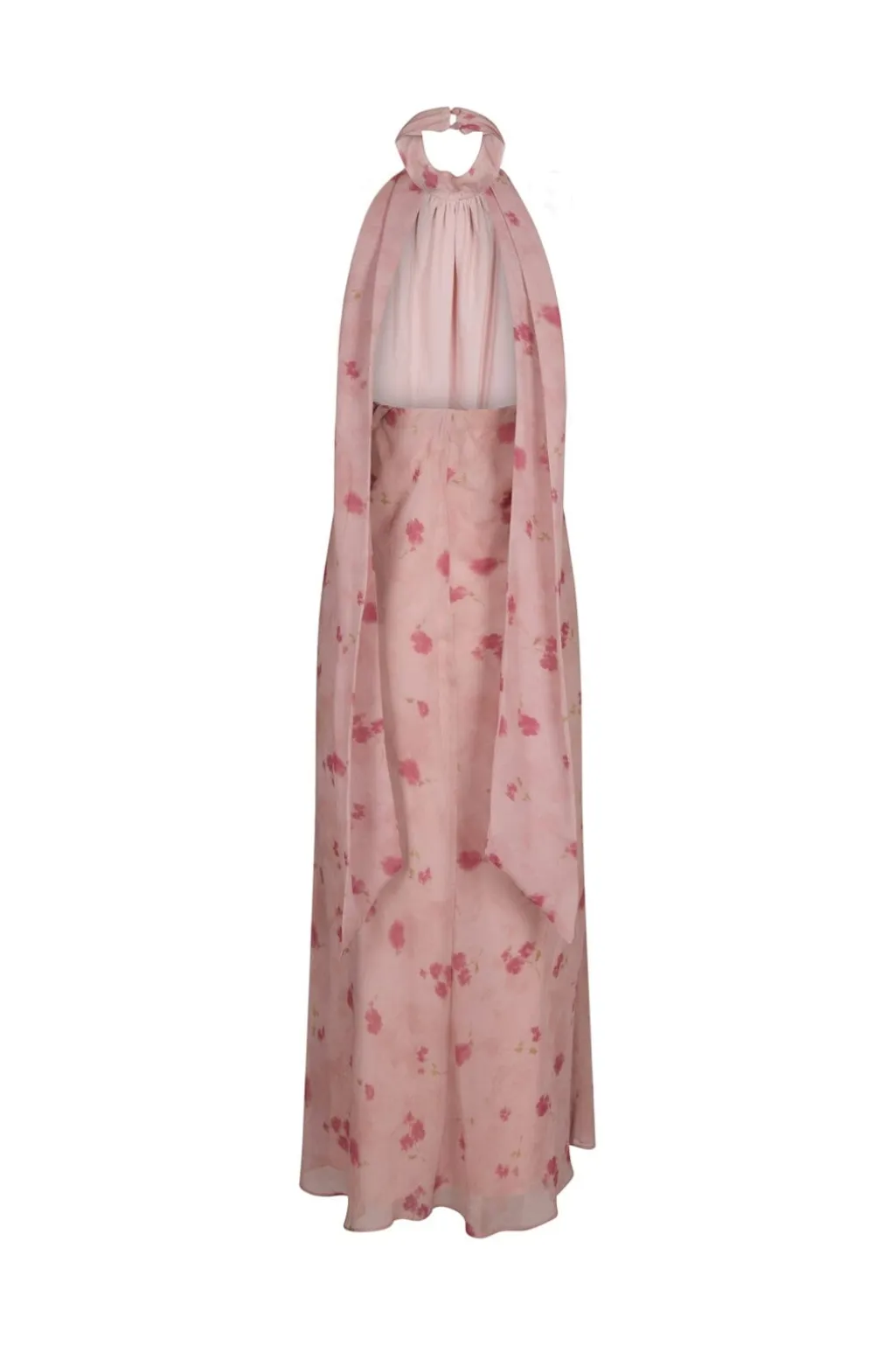 Nnfiona Blurred Flower Halter Neck Dress 167918