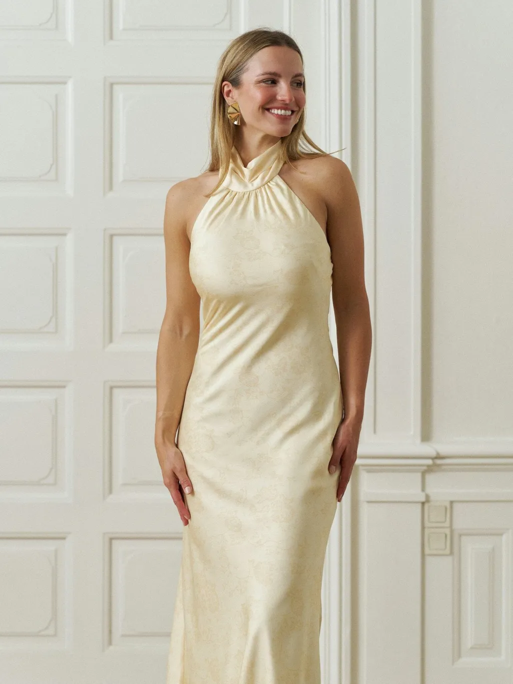 Nnfiona Pattern Satin Dress 168367