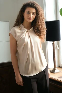 Nnfleur Drapy Satin Blouse