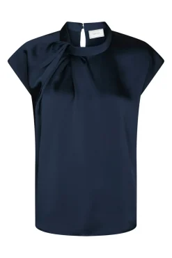 Nnfleur Drapy Satin Blouse 160990